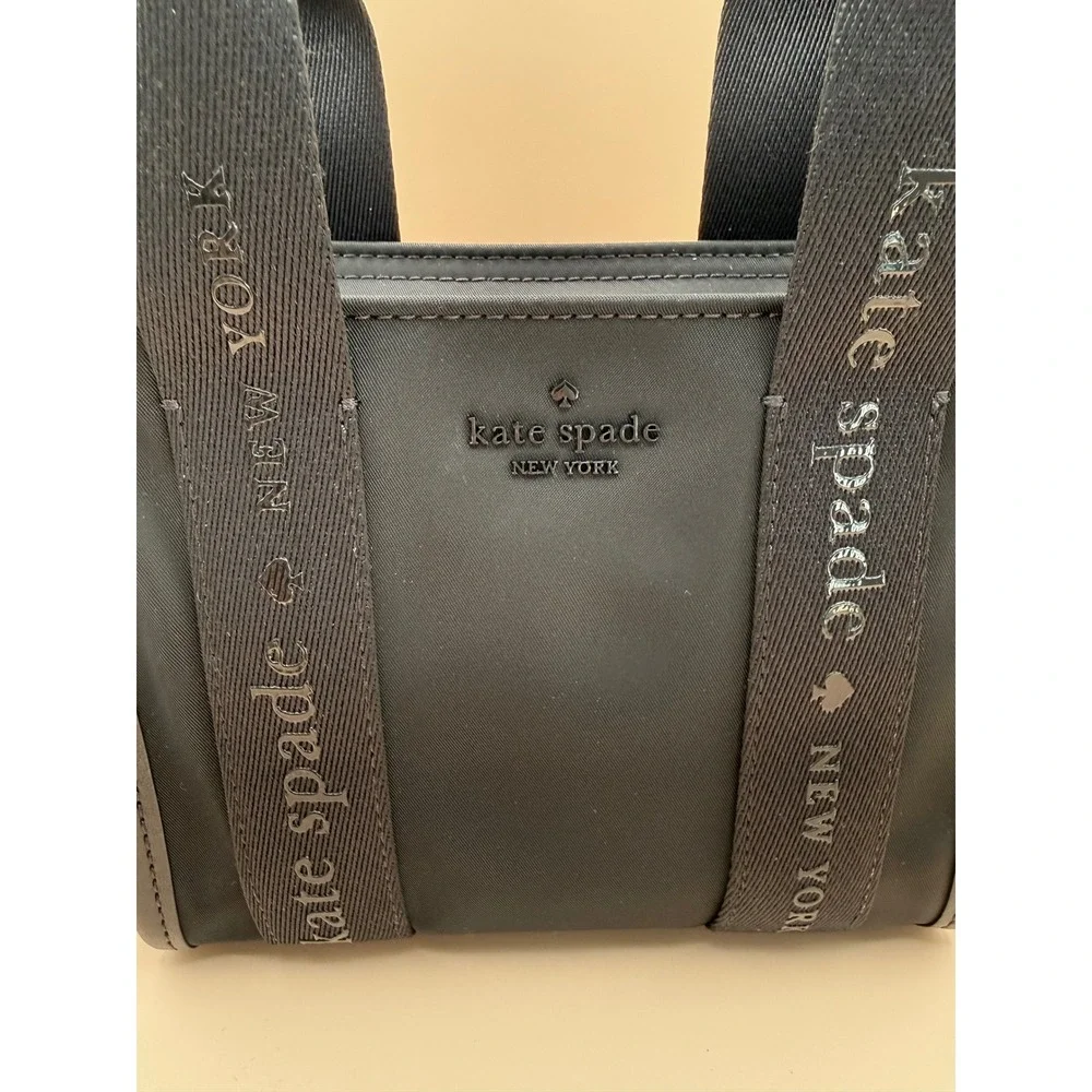 Kate Spade New York Kip Mini Tote Black Nylon‎ Crossbody Bag KL933 NWT